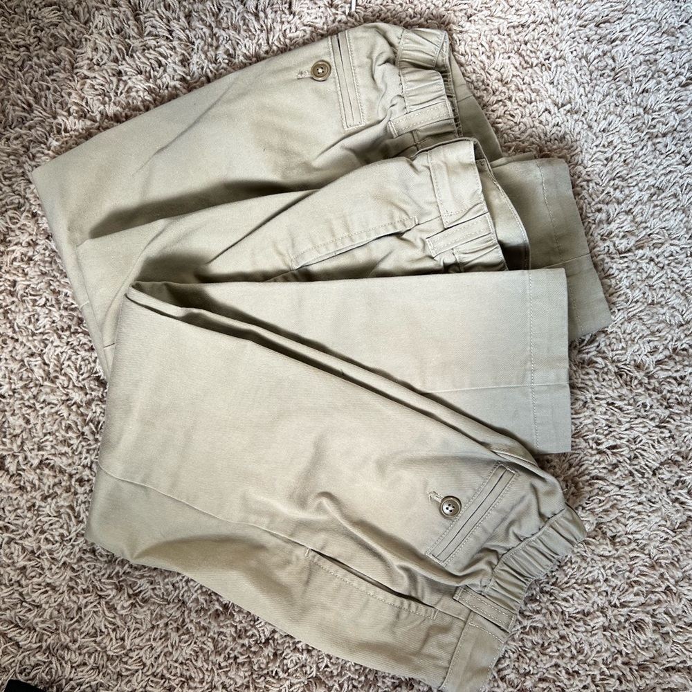 3 pairs of boys lands end uniform pants